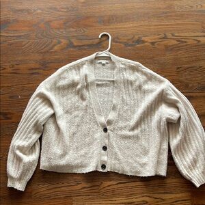 Women's Cream Cardigan Sweater